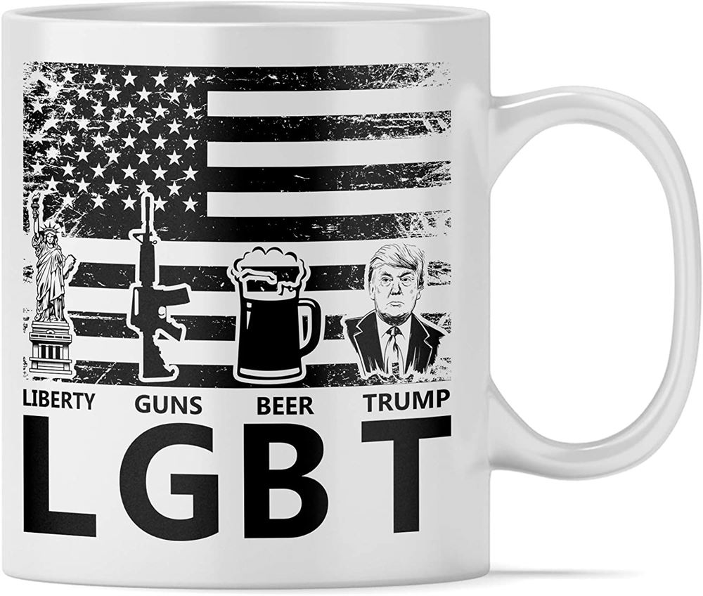 Lgbt Liberty Guns Beer Trump 11 Oz White Ceramic Coffee Mug Novelty Donald Trump Coffee Mugs Funny R