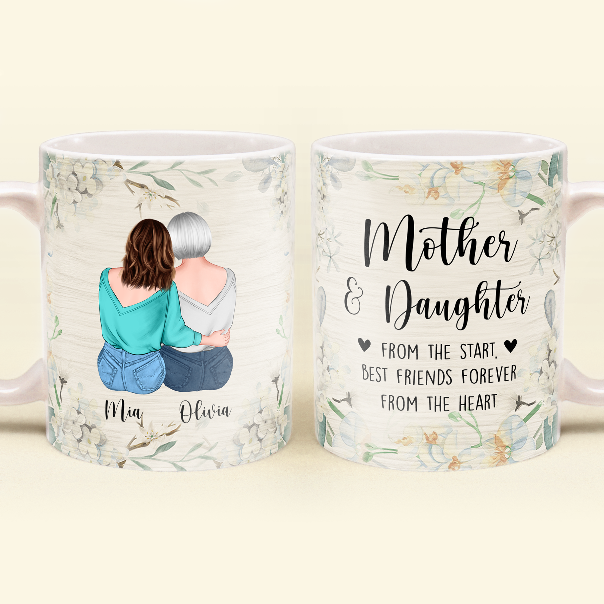 Mother And Daughters From The Start Mothers Day Birthday Gift For Mothers Grandmas Daughters