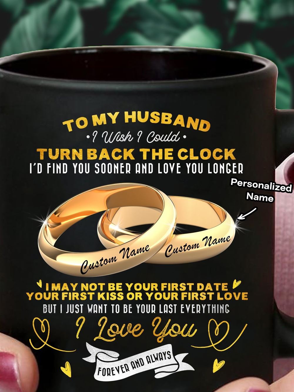 Personalized Mug Gift For Husband Gift For Him To My Husband I Wish I Could Turn Back The Clock Mug