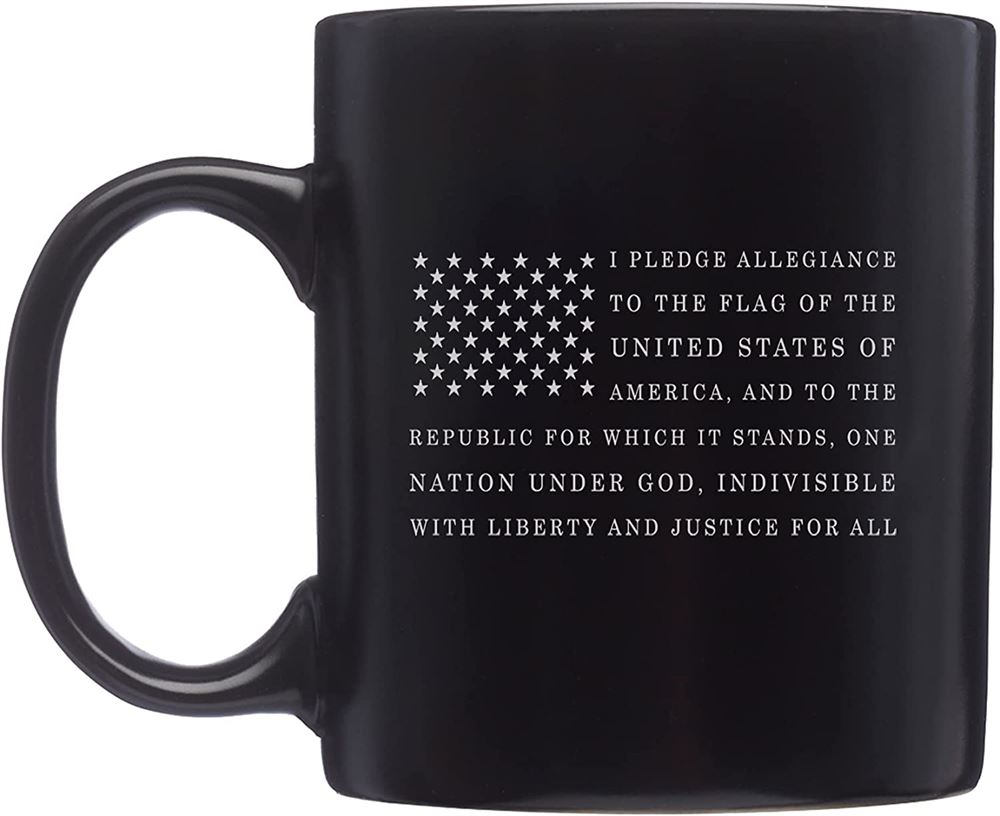 Pledge Of Allegiance Coffee Mug Novelty Cup Great Gift Idea For Military Veteran Or Patriotic Americ