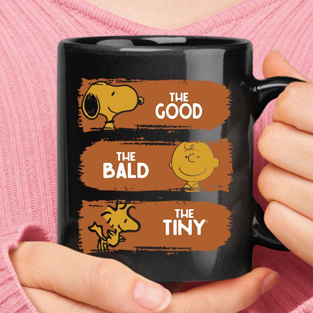 Snoopy Charlie Woodstock The Good The Bald The Tiny Mug