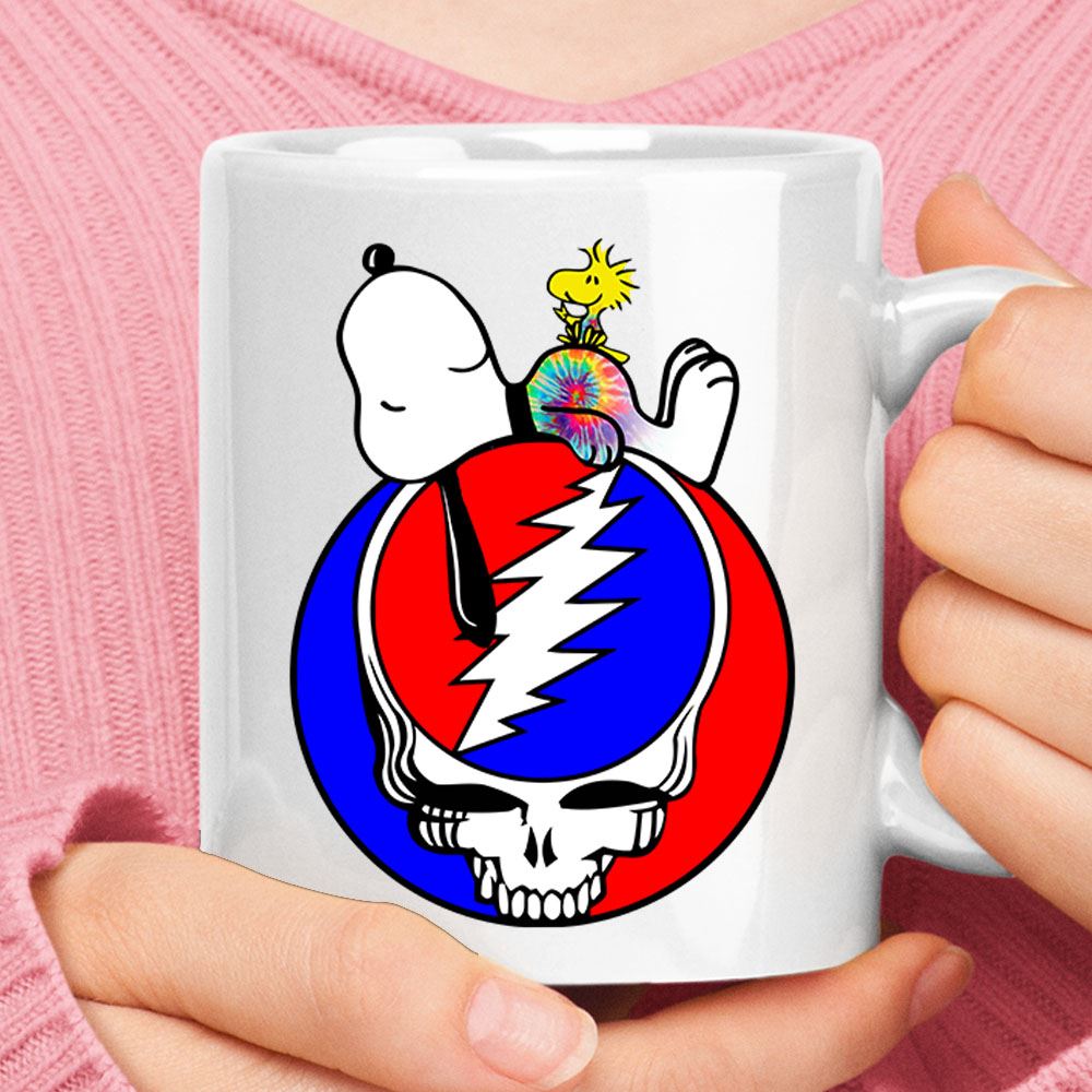 Snoopy Grateful Dead Sleeping On The Death Mug