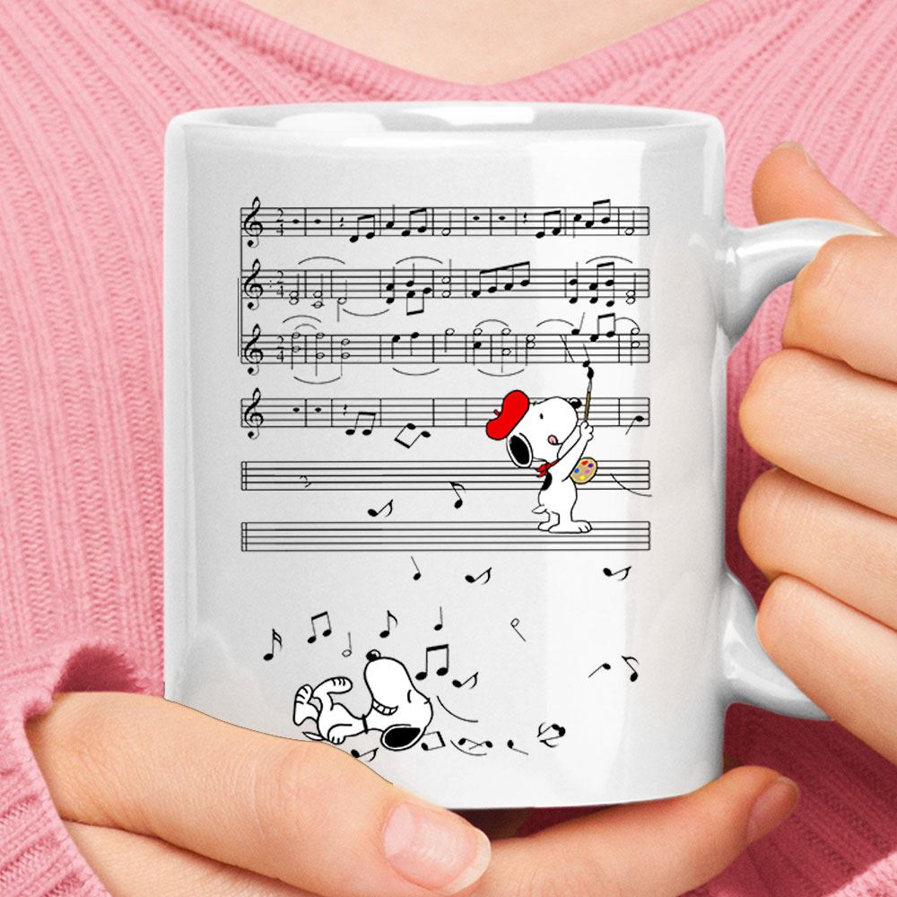 Snoopy Painter Painting The Music Sheet Mug