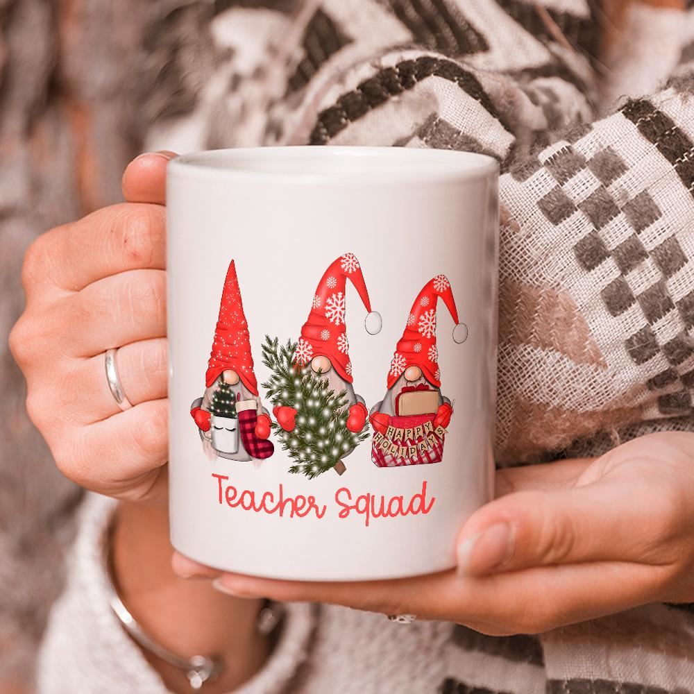 Teacher Squad Christmas White Mug