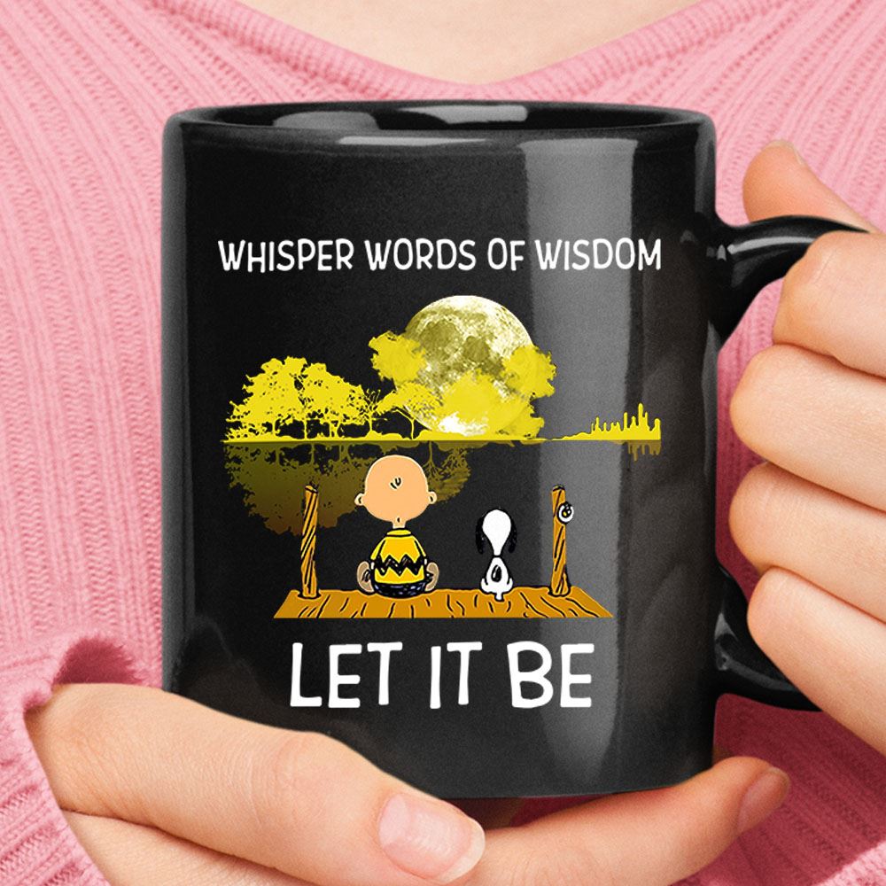 Whisper Words Of Wisdom Let It Be Charlie Snoopy By The Lake Mug