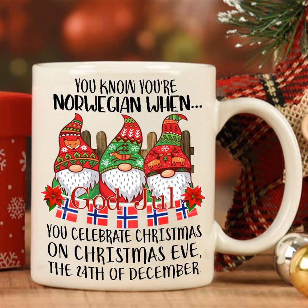 You Know Youre Norwegian When God Ful Christmas Mug