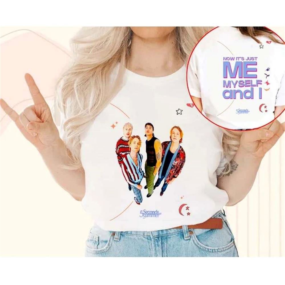 5 Seconds Of Summer Me Myself I 2 Side Printed T-shirt