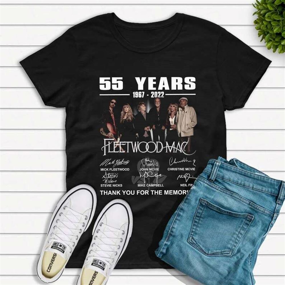 55 Years 1967-2022 Fleetwood Mac Signatures T-shirt Thank You For The Memories