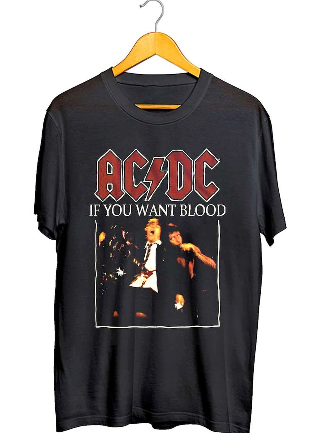 Acdc If You Want Blood T-shirt Music Band Merch