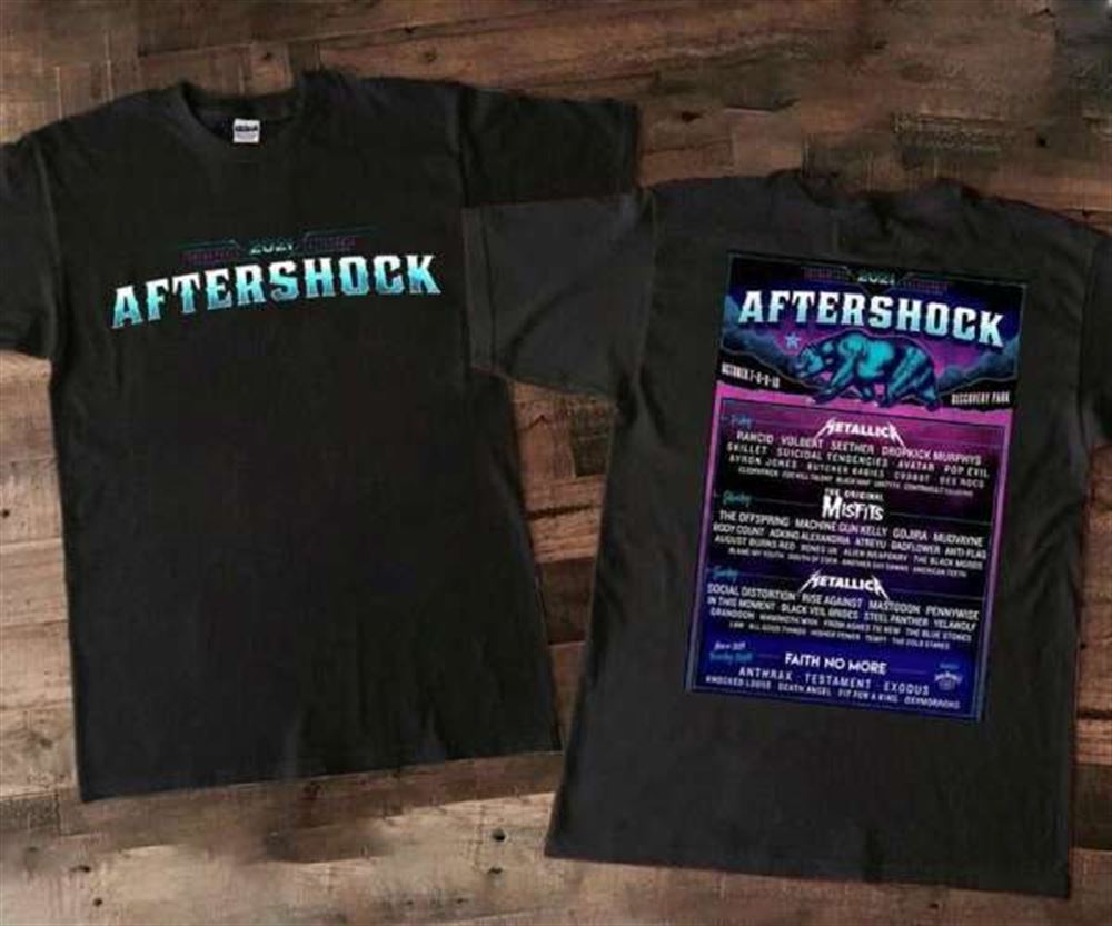 Aftershock Music Festival 2021 Sacramento California Discovery Park Tour Graphic T-shirt