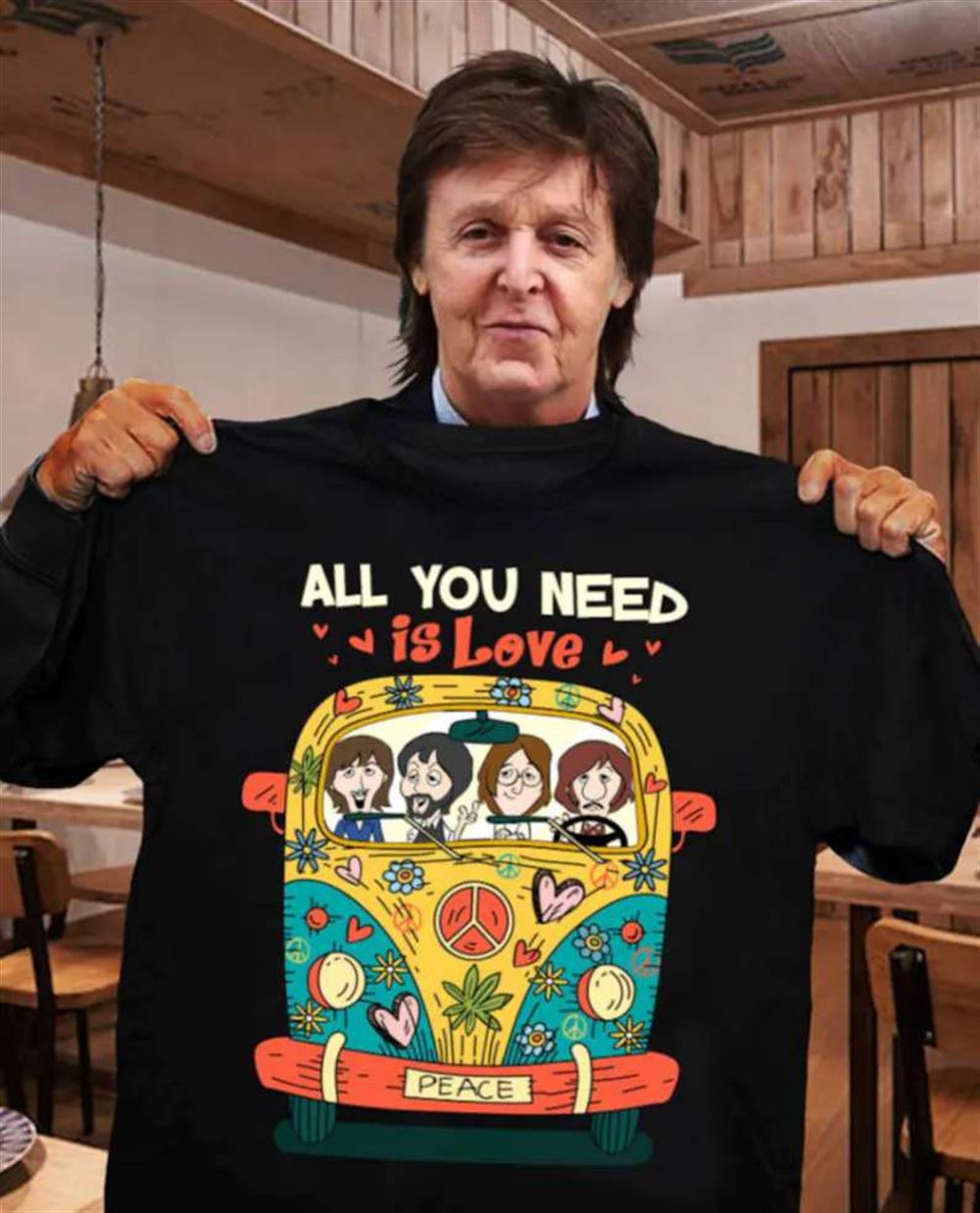 All You Need Is Love The Beatles Hippie Car Unisex T Shirt