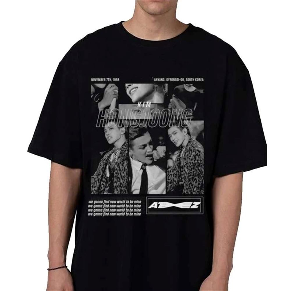 Ateez Boy Band Unisex T-shirt Kim Hongjoong Kpop