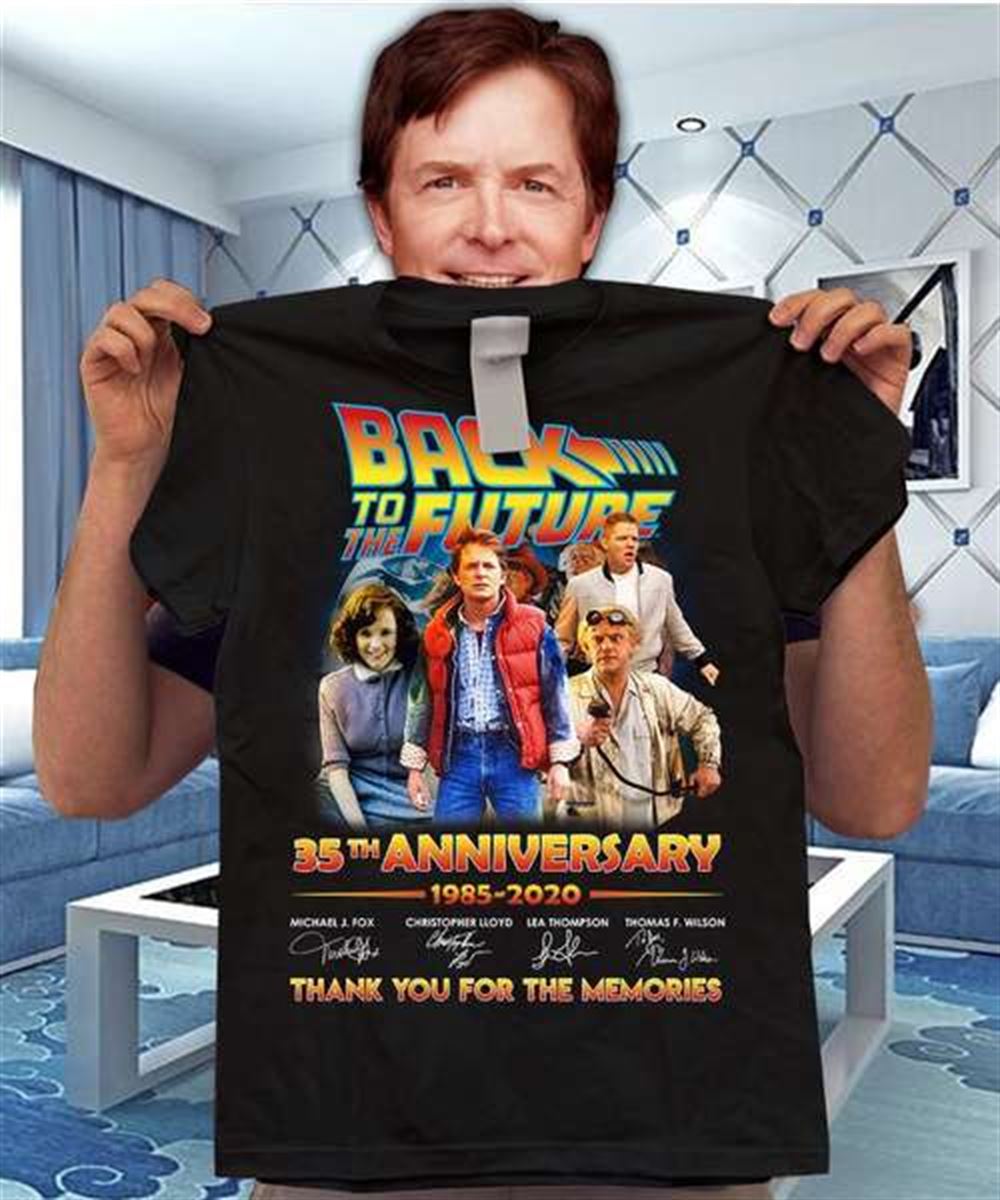 Back To The Future 35th Anniversary Signatures T-shirt Merch