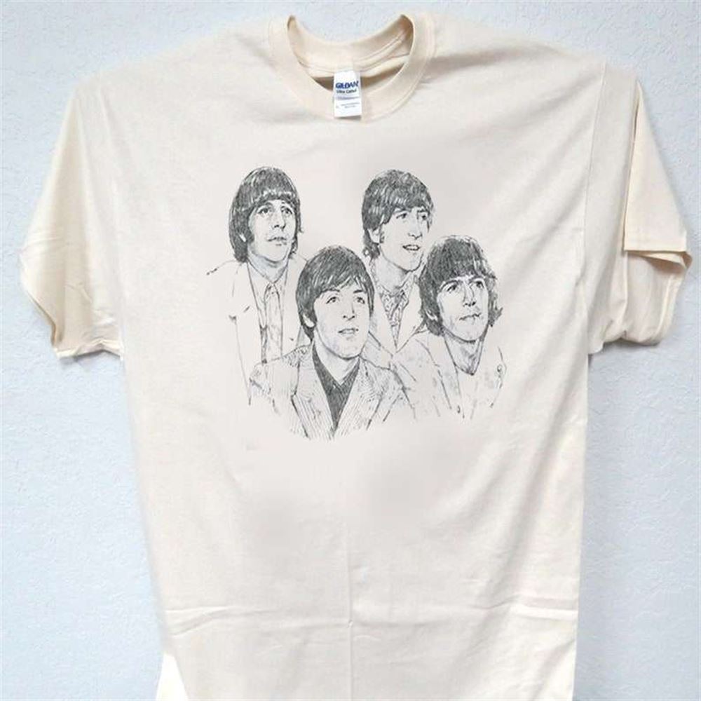 Beatles T Shirt 60s Pencil Art