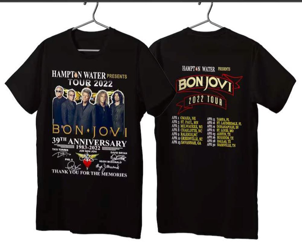 Bon Jovi 2022 Tour T-shirt Music Band