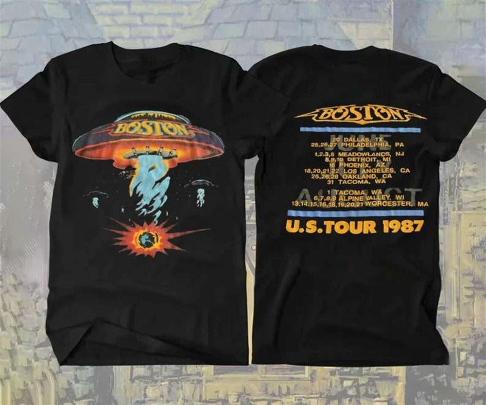 Boston Rock Band Concert Tour T-shirt Us Tour 1987