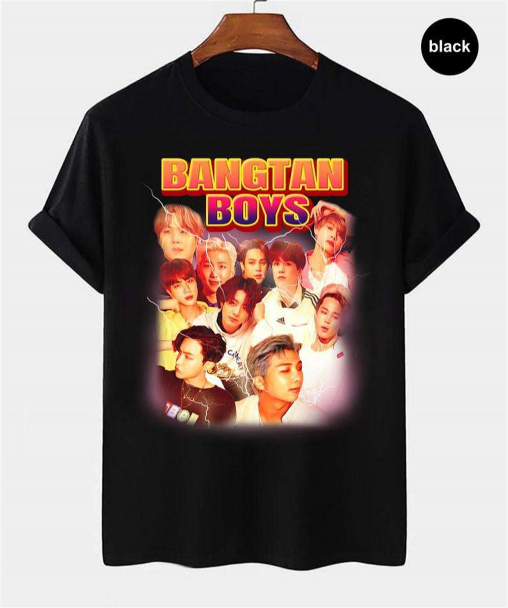 Bts Bangtan Boys Vintage Retro Style Rap Music Hip Hop T Shirt