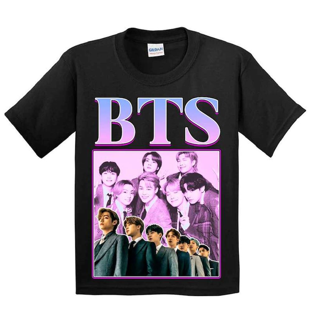 Bts Vintage Black T Shirt