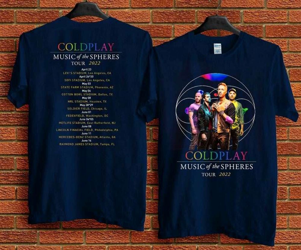 Coldplay Music Of The Spheres American Tour Dates T-shirt 2022