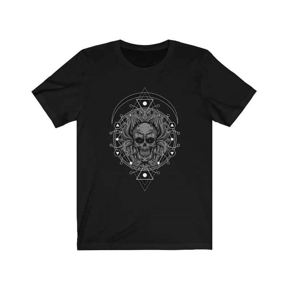 Dark Skull Illustration Rock Unisex T Shirt