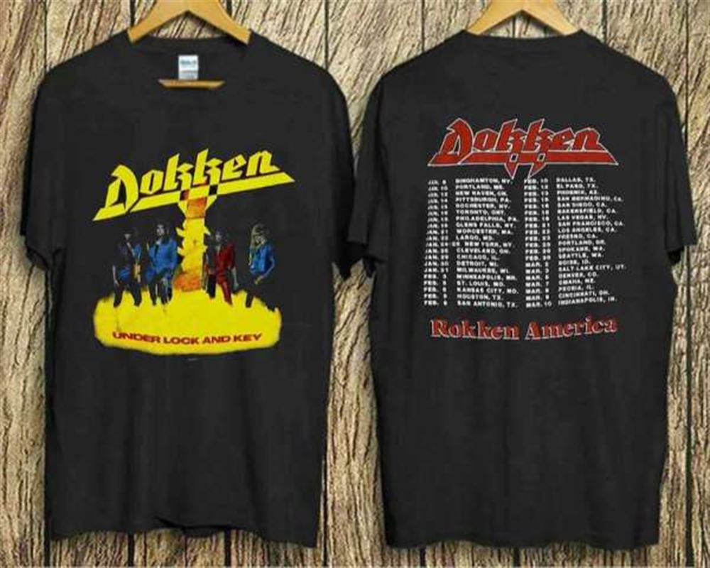 Dokken 1985 Under Lock And Key T-shirt S-5xl