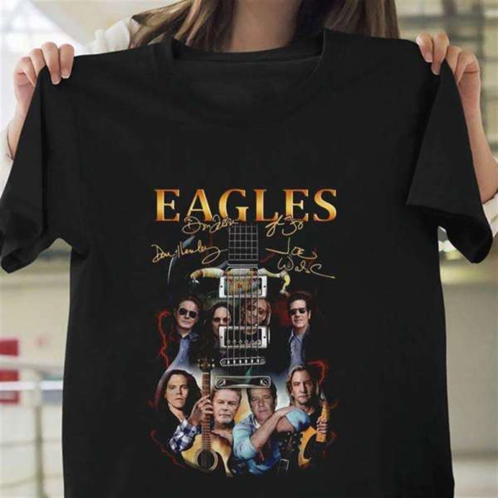 Eagles Band Rock Guitar Signatures T-shirt Merch