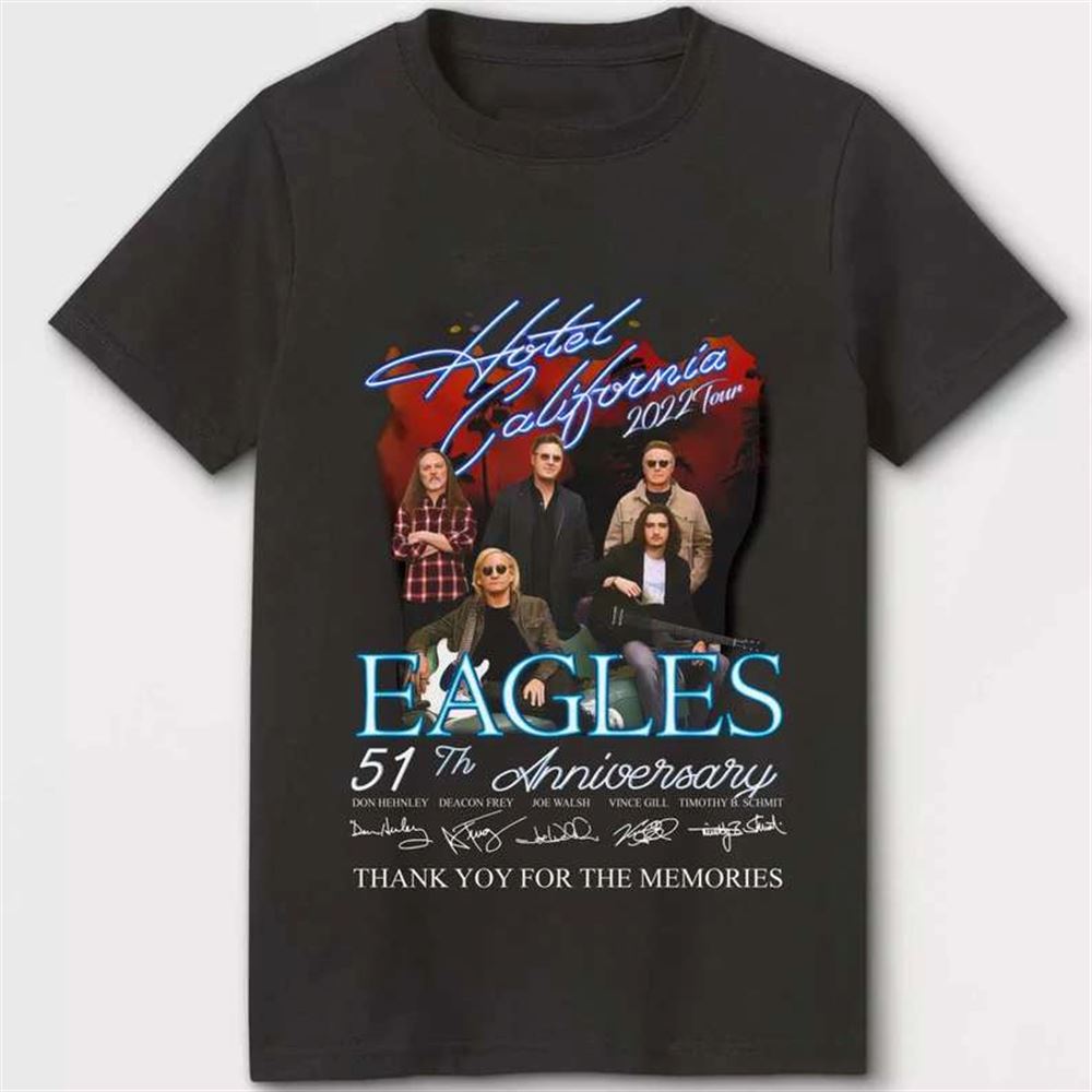 Eagles Hotel California 2022 Tour T-shirt The Eagles 2022 Signatures