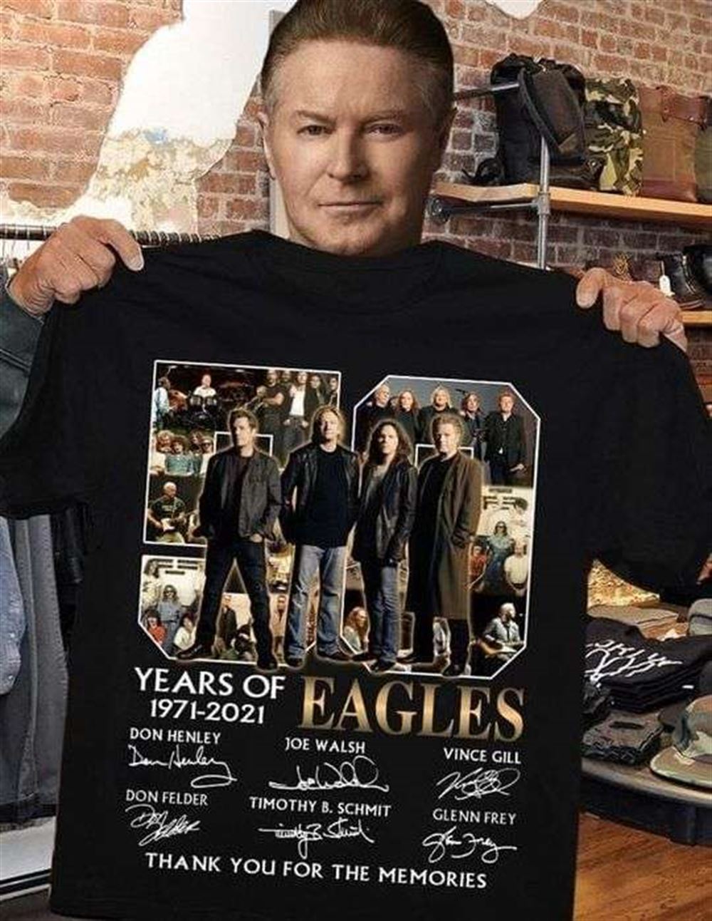 Eagles Legend Band All Members Signatures T-shirt Merch