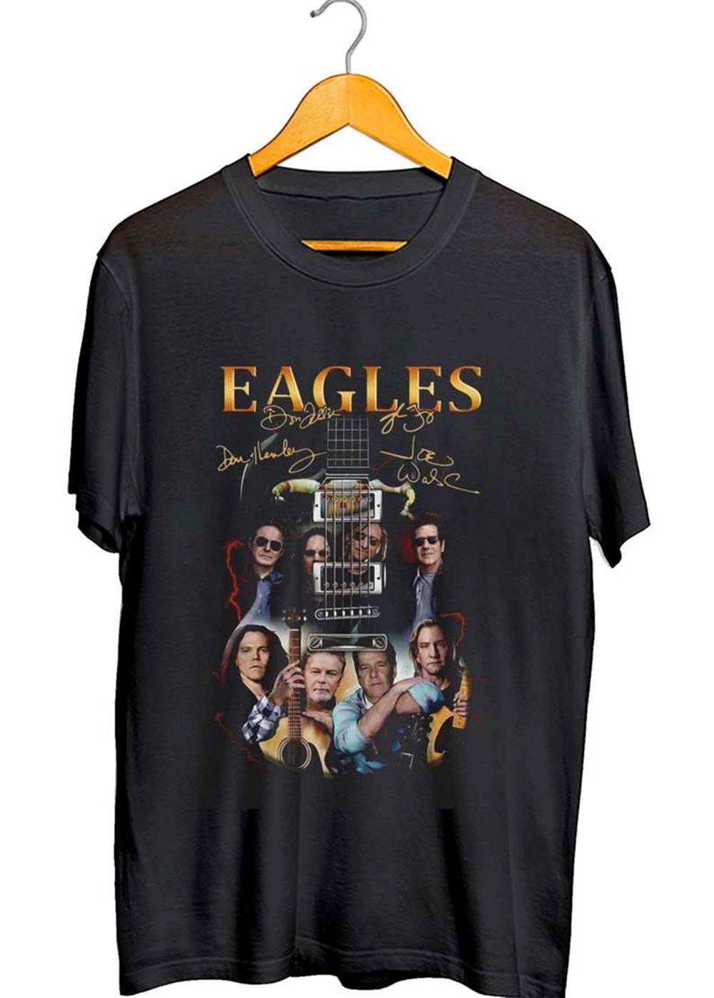 Eagles Rock Band Guitar Signatures T-shirt