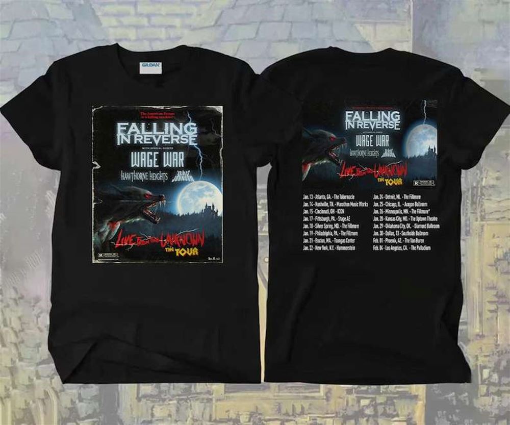 Falling In Reverse Tour 2022 T-shirt Live From The Unknown The Tour 2022