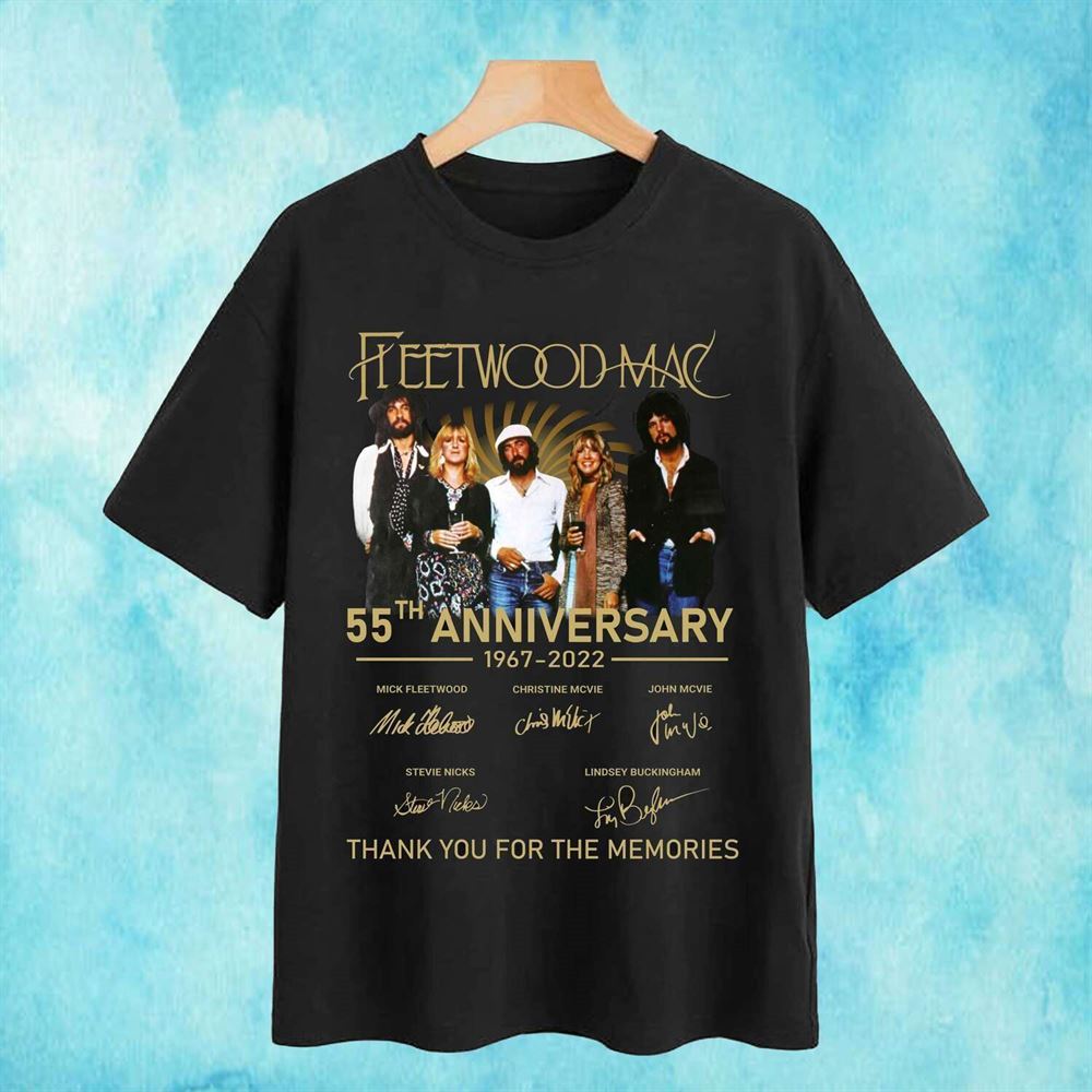 Fleetwood Mac 55th Anniversary 1967-2022 Signatures Thank You For The Memories T-shirt