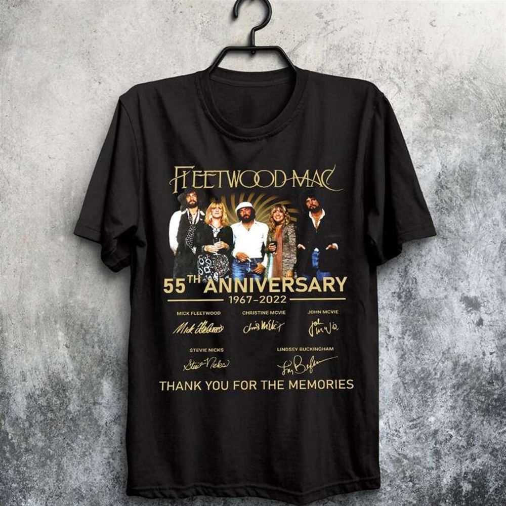 Fleetwood Mac Rock Band 55th Anniversary 2022 T-shirt Merch