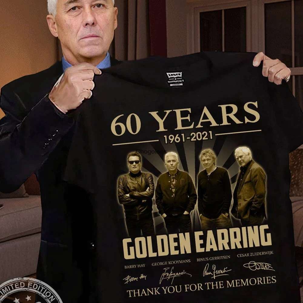 Golden Earring T Shirt 60 Years 1961-2021 Thank You For The Memories Signatures