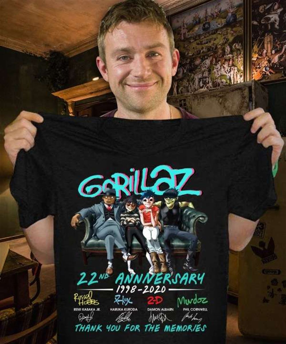 Gorillaz 22nd Anniversary T Shirt