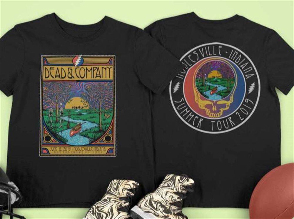 Grateful Dead Dead And Company Grateful Summer Tour 2019 Noblesville Indiana Deer Creek T Shirt