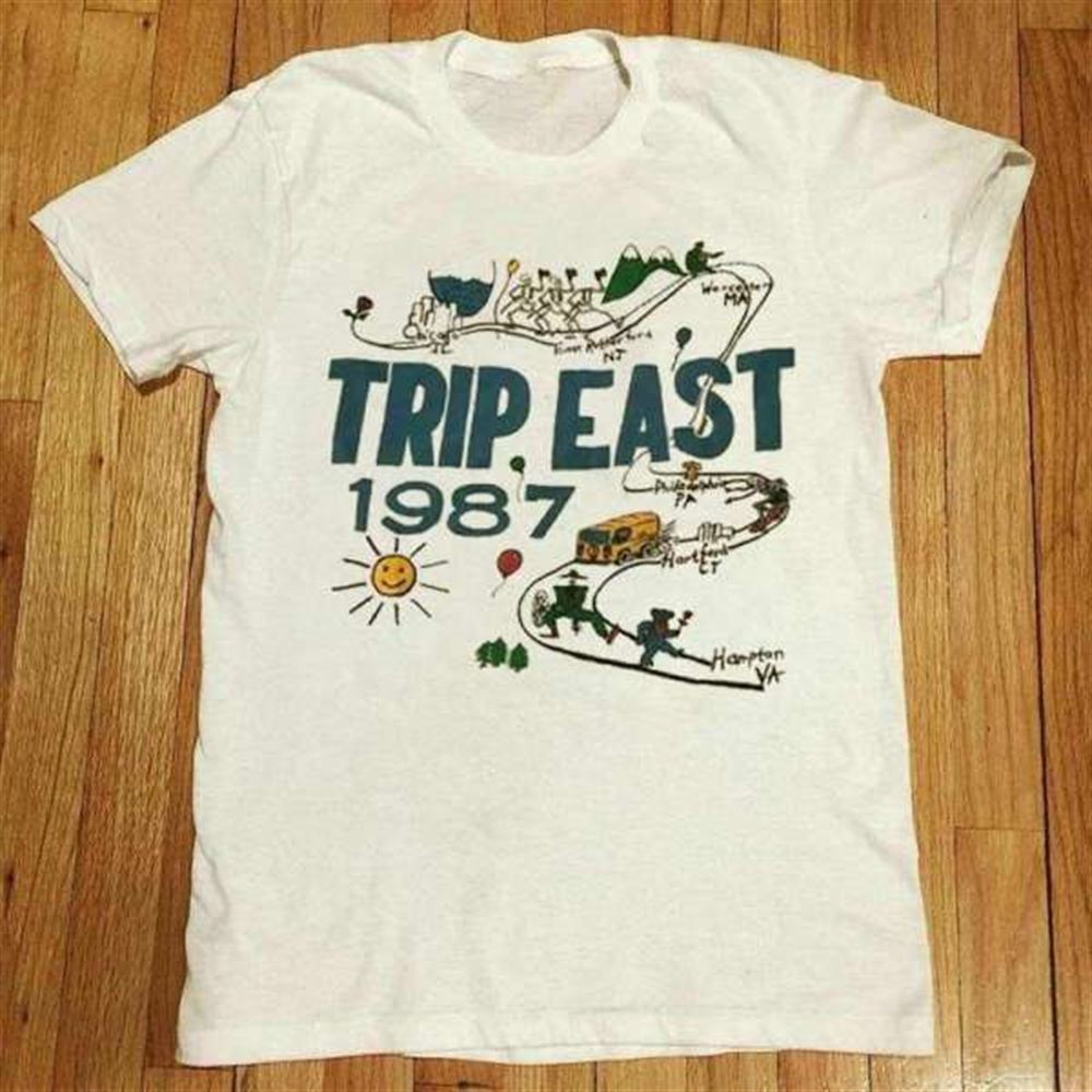 Grateful Dead Trip East Spring Tour 1987 T-shirt S-5xl