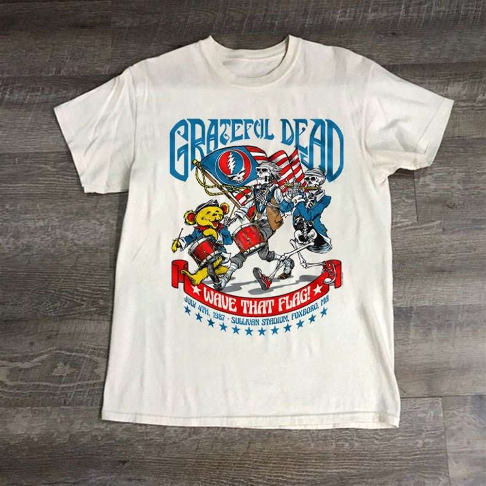 Grateful Dead Vintage 1987 T Shirt 4th Of July 1987 Wave That Flag