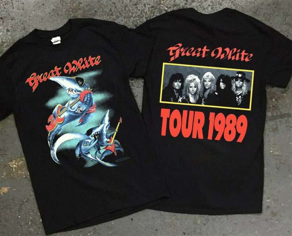 Great White Band Tour Event Vintage 1989 T Shirt