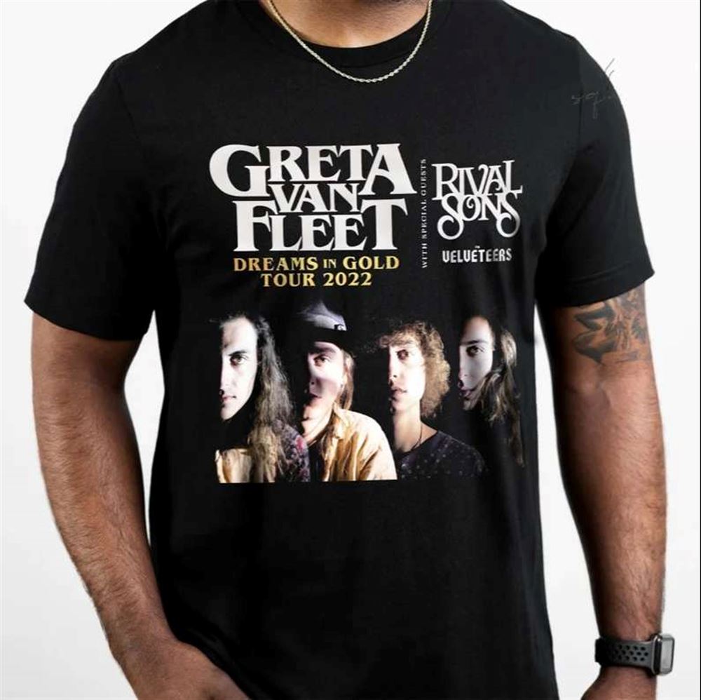 Greta Van Fleet T-shirt Tour 2022 Dreams In Gold-trungten-ic15t