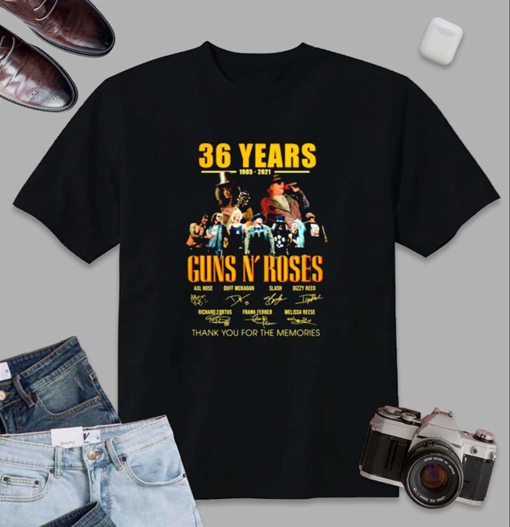 Guns N Roses 1985-2021 Thank You For The Memories T Shirt