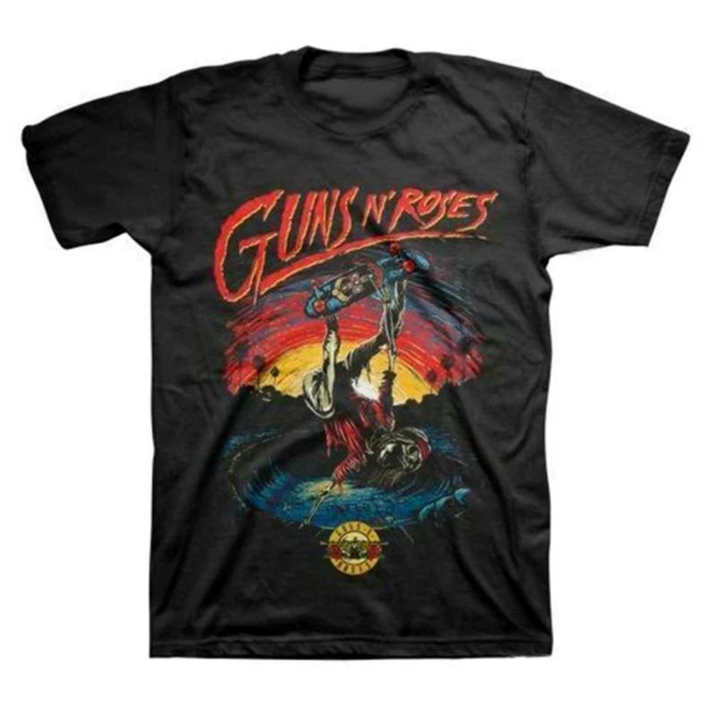 Guns N Roses Skate Music Skater Undead Band T-shirt