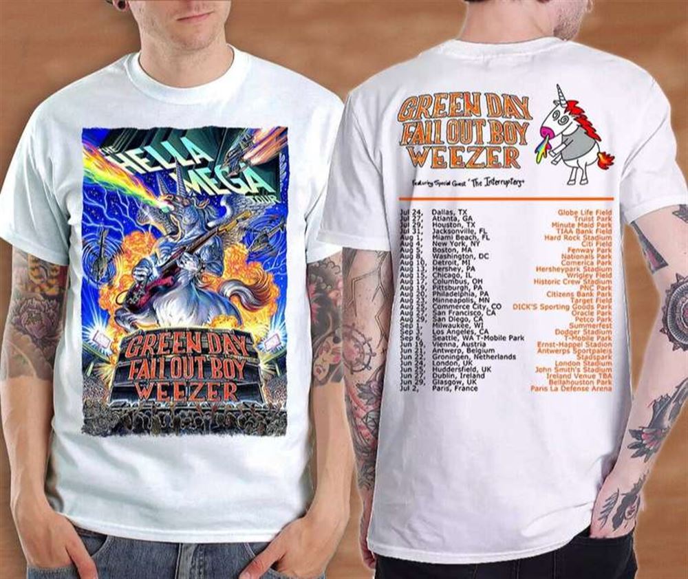 Hella Mega Tour 2021 Shirt Hella Mega Green Day Fall Out Boy Weezer