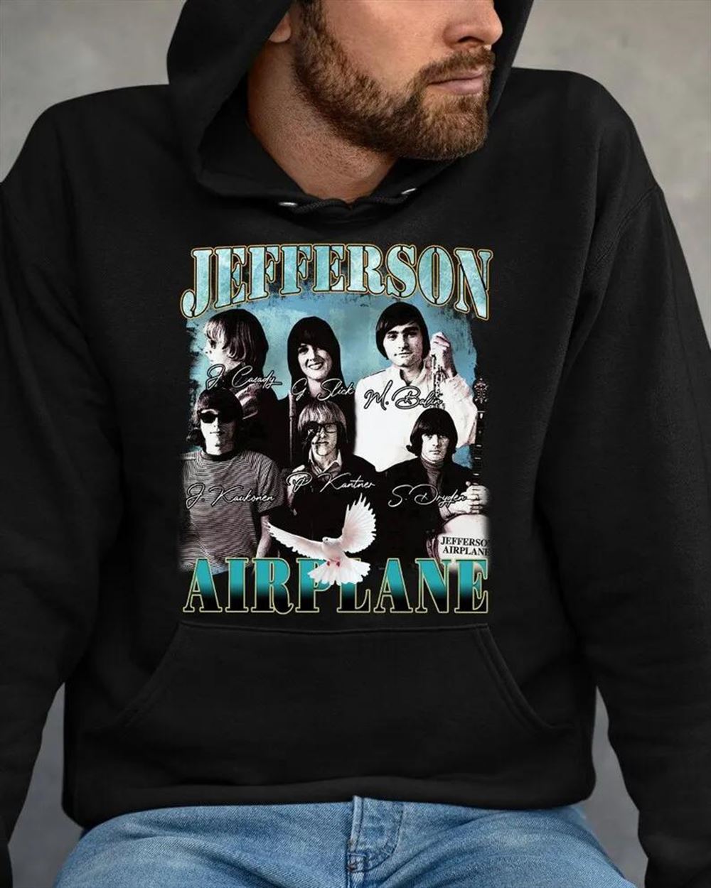 Jefferson Airplane Rock Band Vintage Style T-shirt