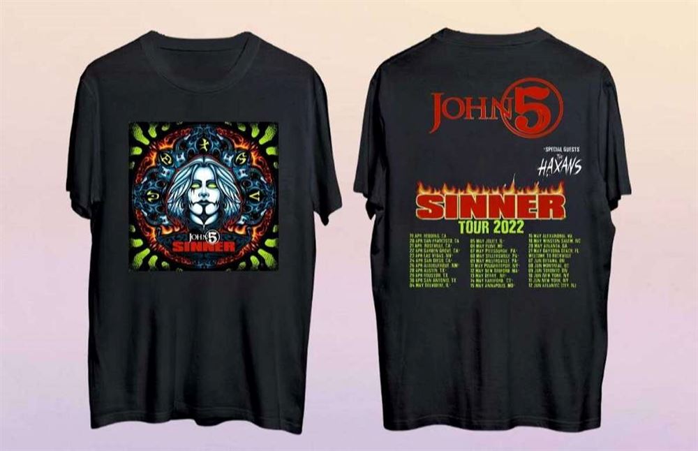 John 5 Sinner Tour 2022 With The Haxans Shirt