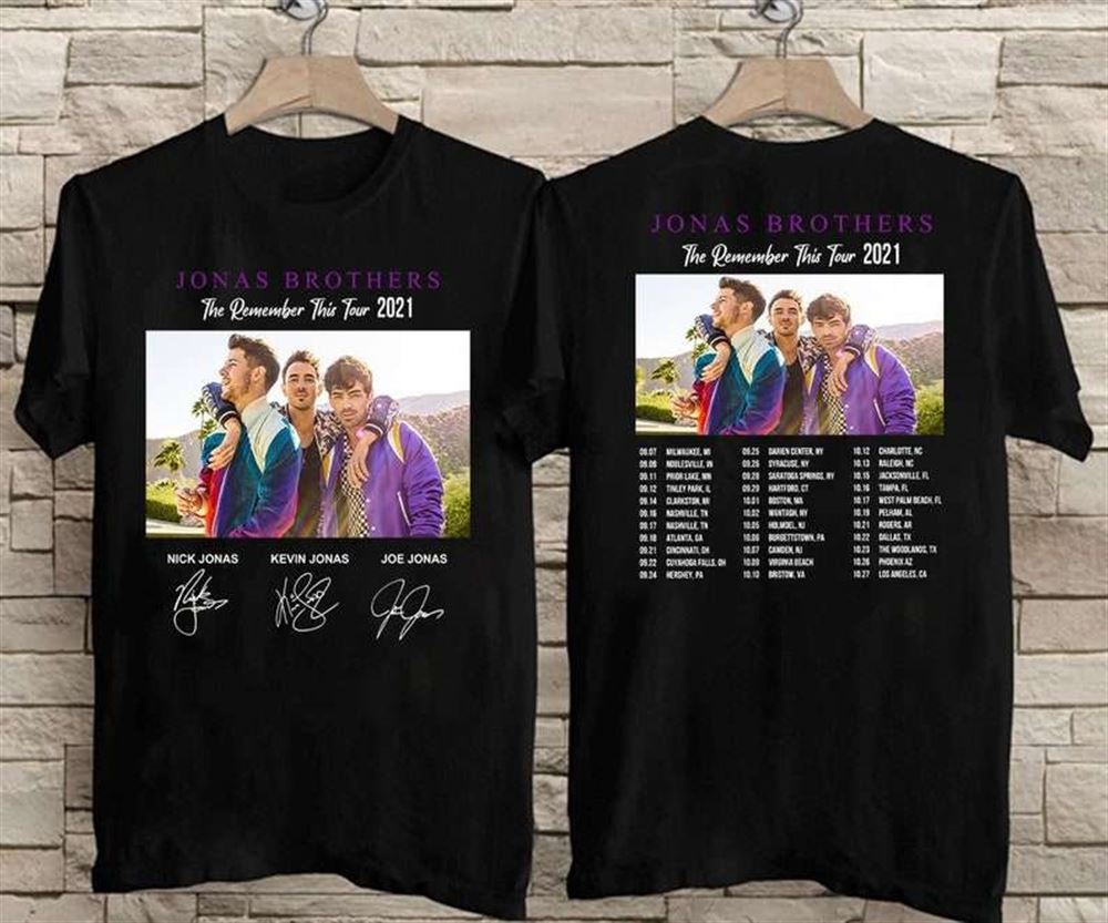 Jonas Brothers T Shirt The Remember This Tour 2021