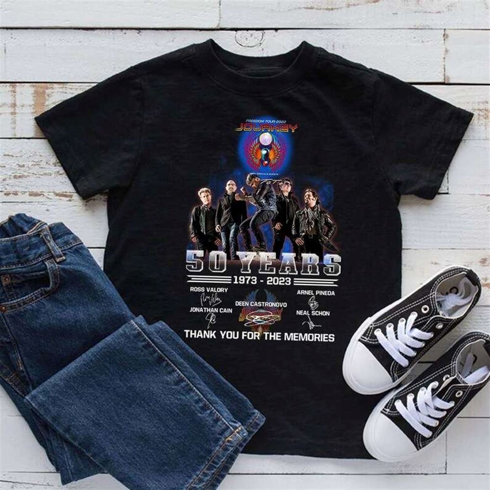 Journey 50th Anniversary 1973-2023 Thank You For The Memories Signatures T-shirt