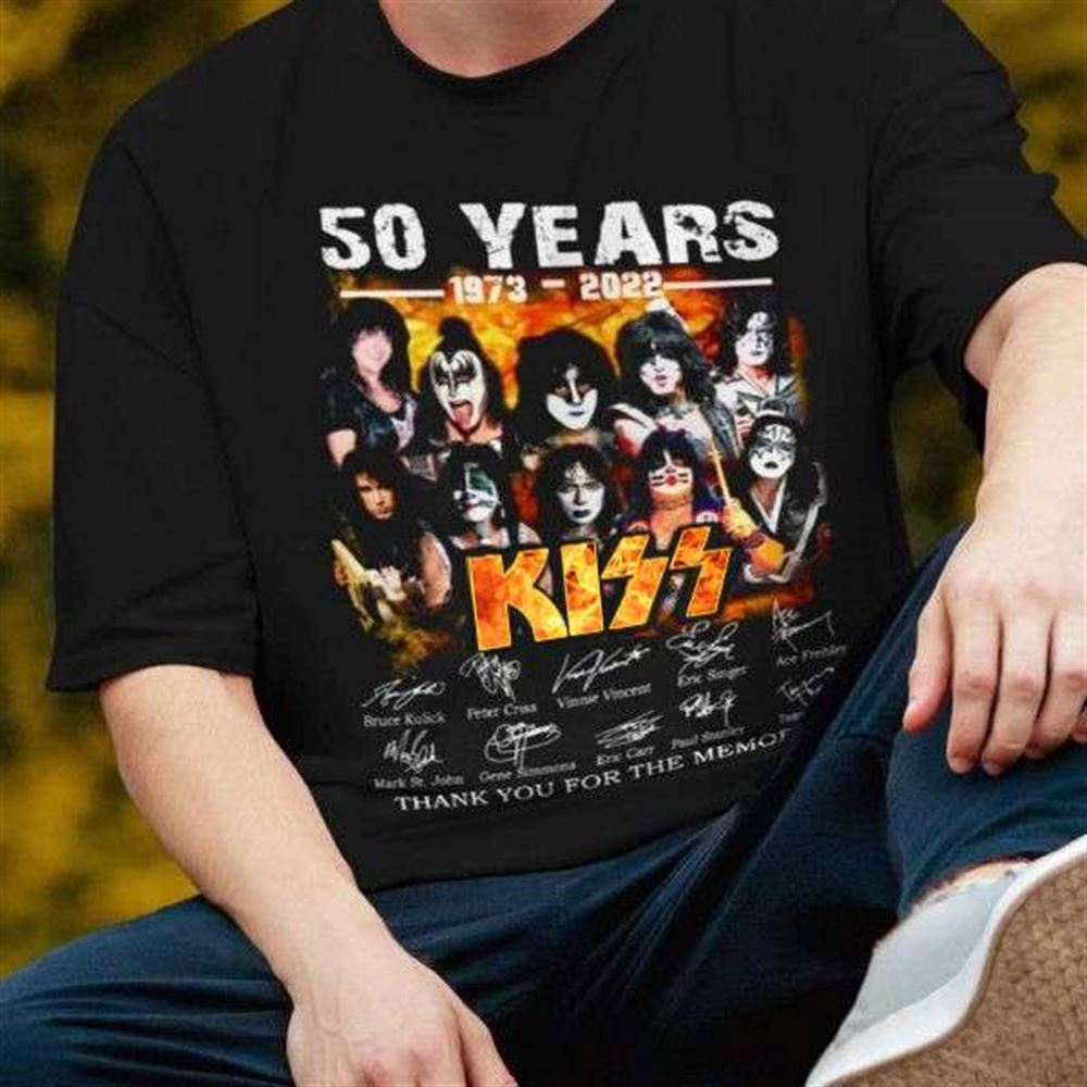 Kiss Band 50 Year 1973-2022 50th Anniversary T-shirt Music