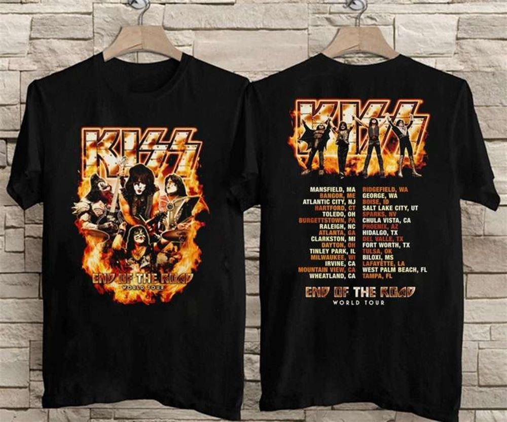 Kiss End Of The Road World Tour 2021 T Shirt Rock Band