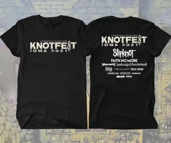 Knotfest Iowa Music Unisex Graphic T-shirt