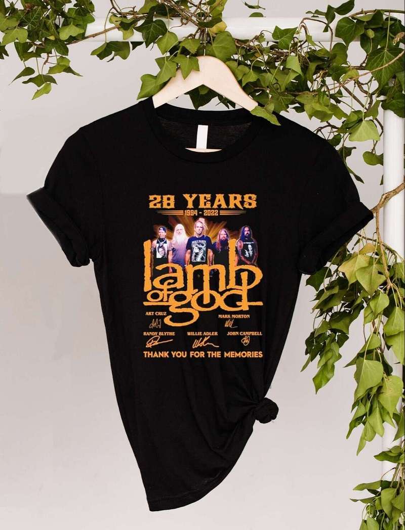 Lamb Of God 28 Years 1994 2022 Thank You For The Memories Shirt